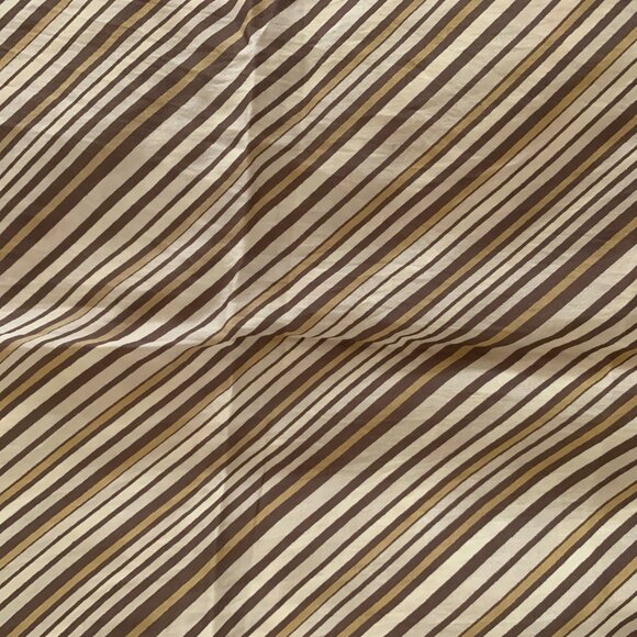 Vintage Striped Brown Handkerchief Neckerchief Scarf - Picture 5 of 6